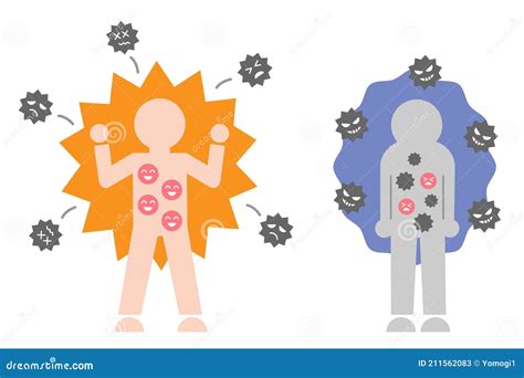 Illustratie van het menselijk immuunsysteem dat virussen bestrijdt