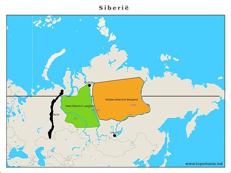 Historische kaart van Siberië met de stad Jenisejsk en de Jenisej-rivier.