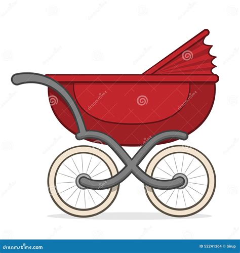 Illustratie van een Quinny kinderwagen met een rode voetenzak