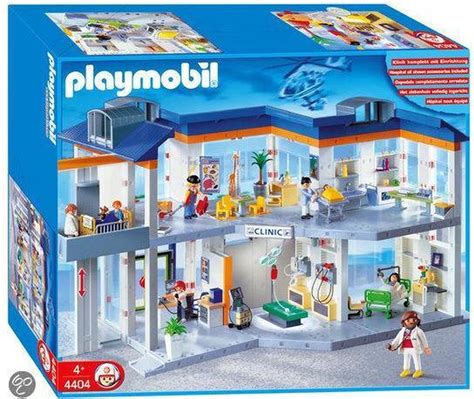 overzicht van verschillende PLAYMOBIL City Action speelsets, waaronder het ziekenhuis, de politie en de brandweer