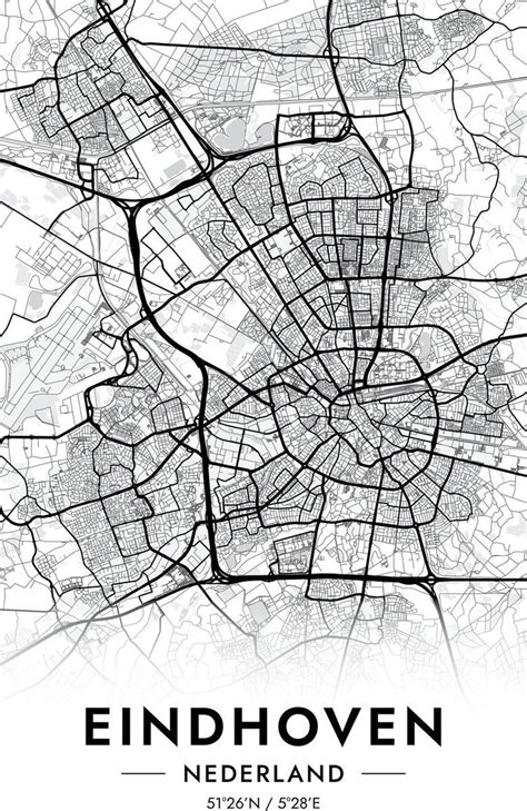 Kaart van Eindhoven met de locaties van de verloskundigenpraktijken aangegeven