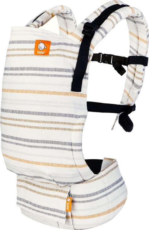 Illustratie van de Free-to-Grow babydraagzak met een baby erin.