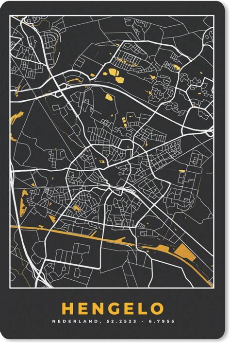 Plattegrond van Hengelo met aanduiding van kinderopvanglocaties