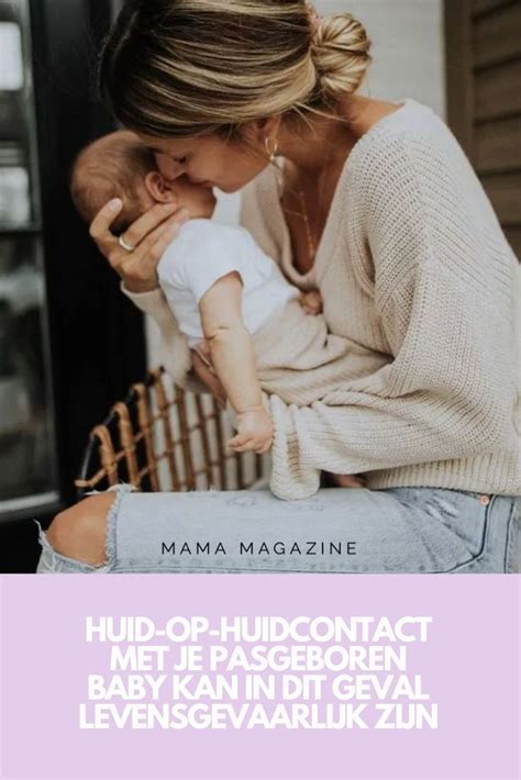 Baby huid-op-huidcontact met moeder