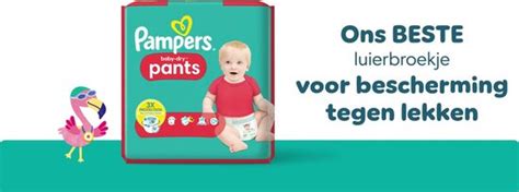 Infographic die de werking van het Stop & Protect-systeem van Pampers Baby-Dry Pants uitlegt, met focus op de beschermrandjes, pocket en tailleband.