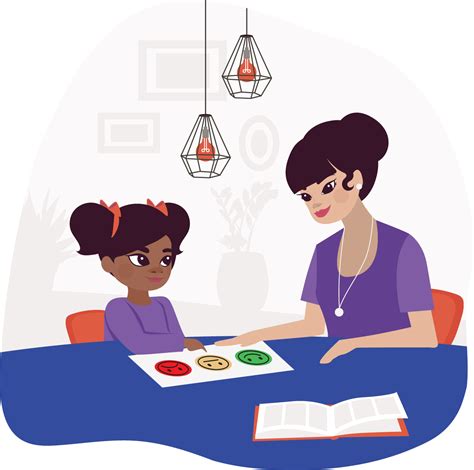 Illustratie van een kind dat speels leert met begeleiding van een volwassene.