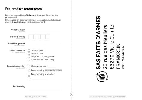 Illustratie van een persoon die een product verpakt voor retourzending, met de nadruk op de originele verpakking.