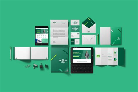 Voorbeeld van een huisstijl ontworpen door Uitgelijnd, inclusief visitekaartjes.