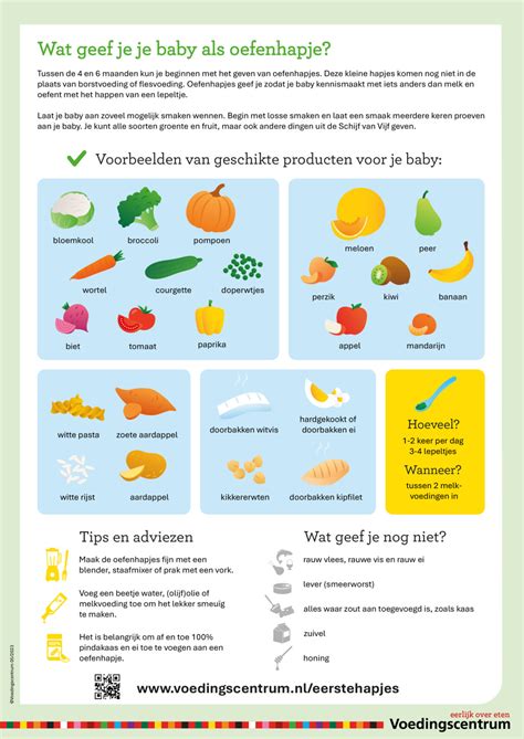 baby krijgt oefenhapjes van fruit