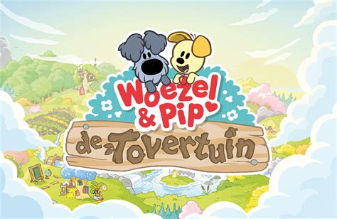 Illustratie van Woezel en Pip in de Tovertuin met muzikale noten