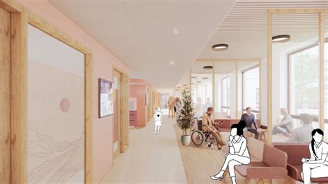 Foto van het Zorggebouw Houten met felgekleurde panelen