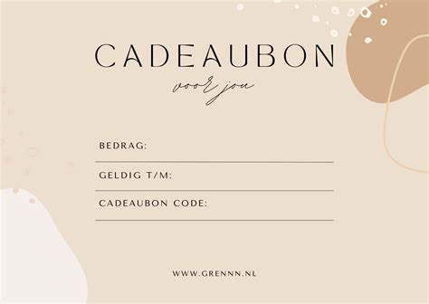 Afbeelding van een cadeaubon voor een pretecho