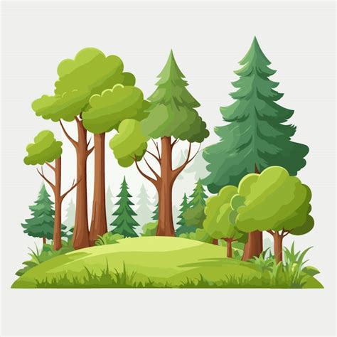 Illustratie van een bos met jagers en een edelhert