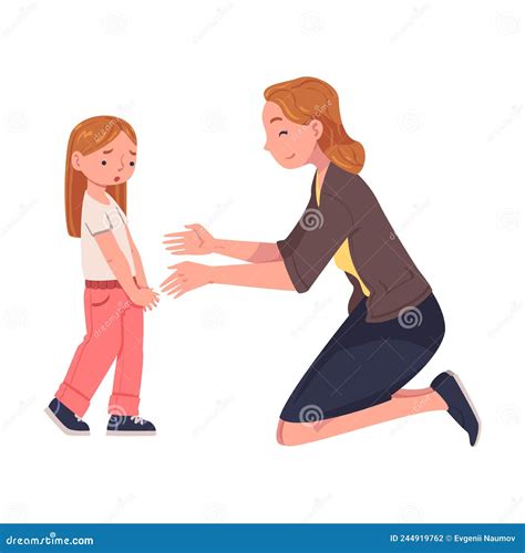 Ouder die met een kind praat over schoolwerk, illustratie van ondersteuning