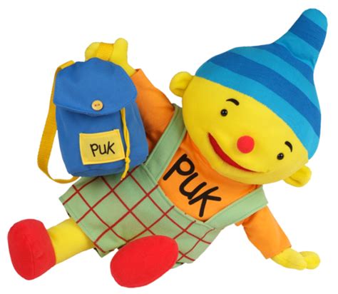 Illustratie van de pop Puk als vriendje voor de kinderen binnen het Uk & Puk programma
