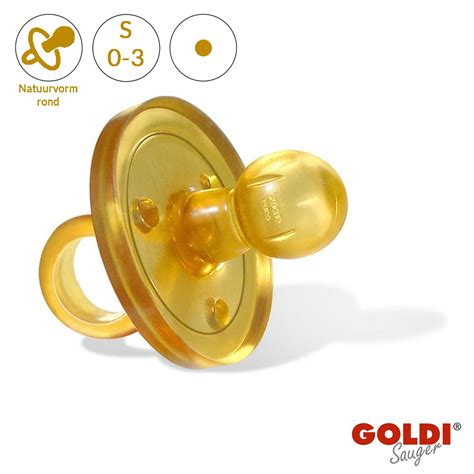 Afbeeldingen van de verschillende vormen Goldi spenen: rond, hartvormig en ovaal.