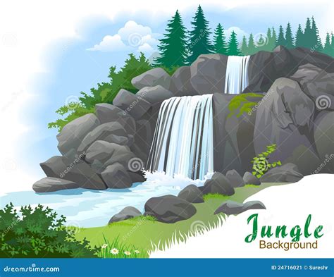 Illustratie van een waterval