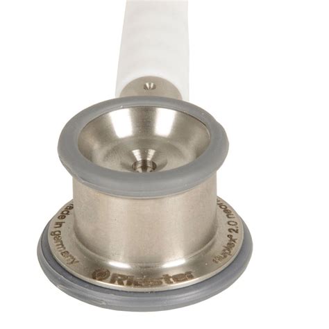 Close-up van het borststuk van de Riester Duplex 2.0 neonatale stethoscoop