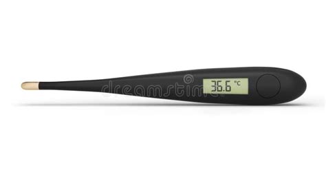 Illustratie van een thermometer die de basale lichaamstemperatuur meet