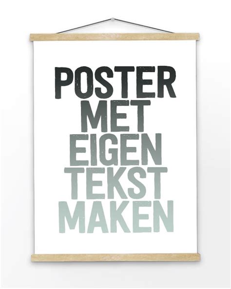 Een foto van de poster met de tekst 