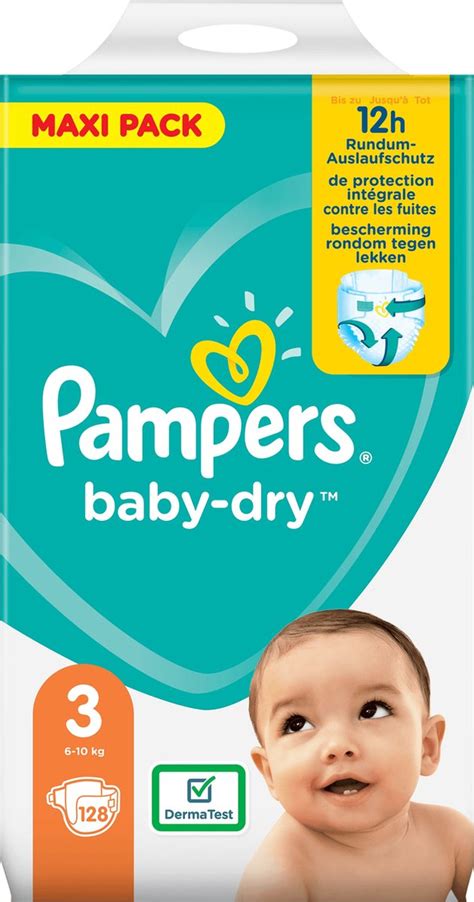 Illustratie van de 3 absorberende banen in een Pampers Baby-Dry luier