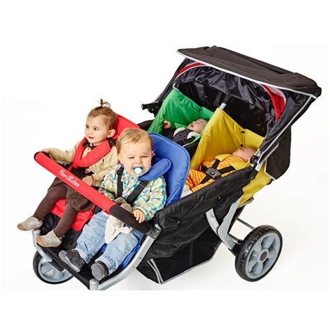 Infographic met de belangrijkste kenmerken van de Familidoo Lidoo Star kinderwagen, zoals het aantal zitplaatsen, de all-terrain wielen en de ligstand.